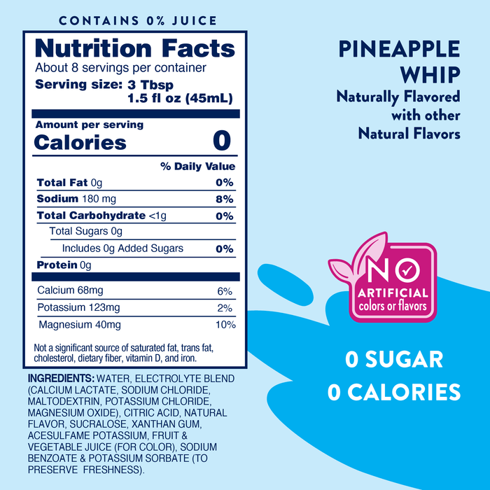 Sugar Free Pineapple Whip Hydration Syrup with Electrolytes - 375 ml