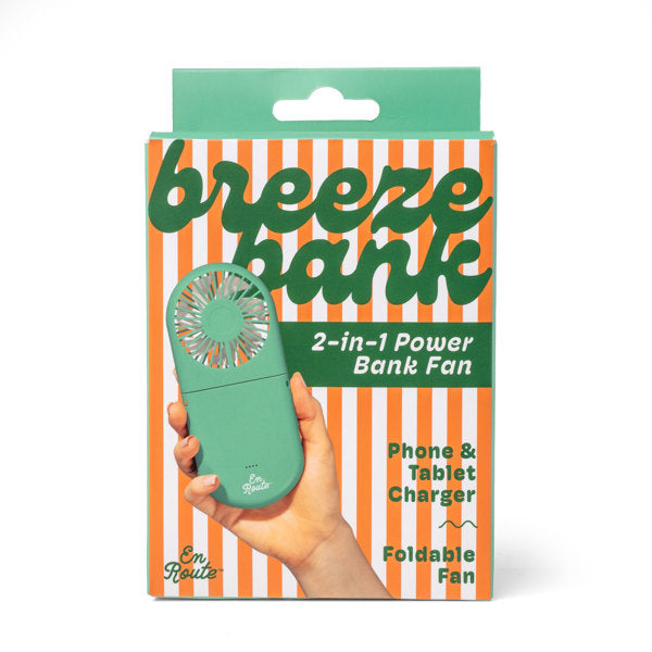 En Route Breeze Bank 2-in-1 Powerbank Fan- 4 Styles