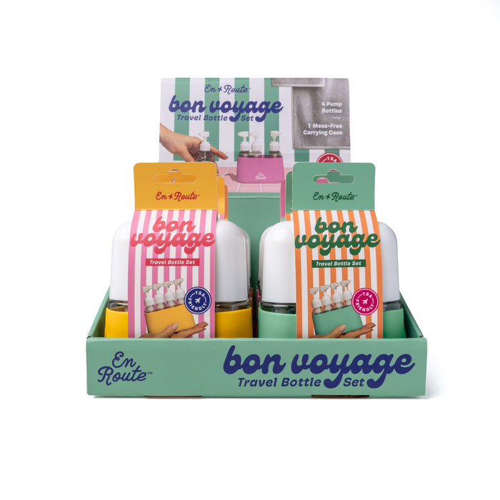 En Route Bon Voyage 4 Piece Travel Bottles- 4 Colors!