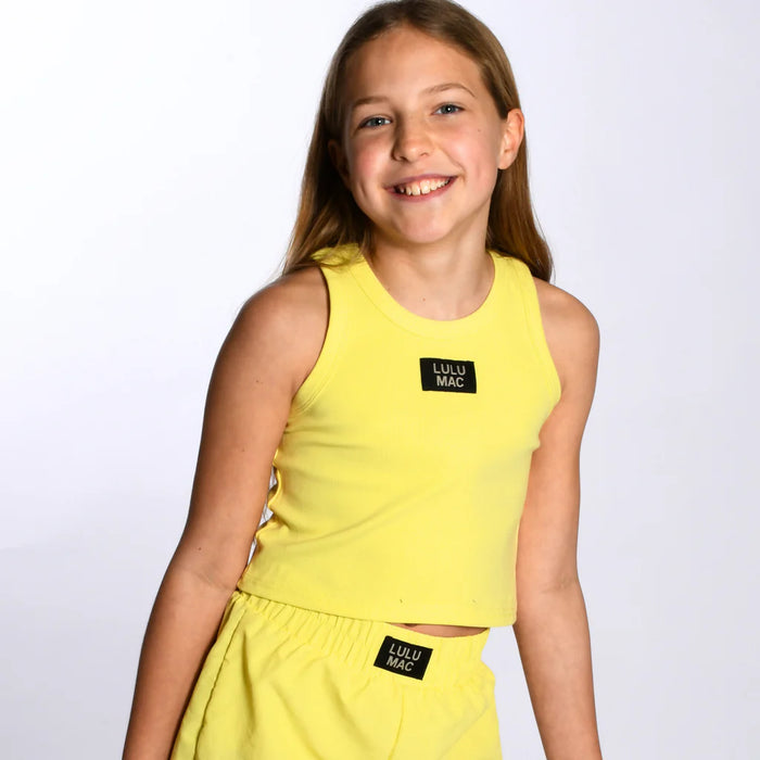 YOUTH Neon Yellow Lulu Mac Logo Tank
