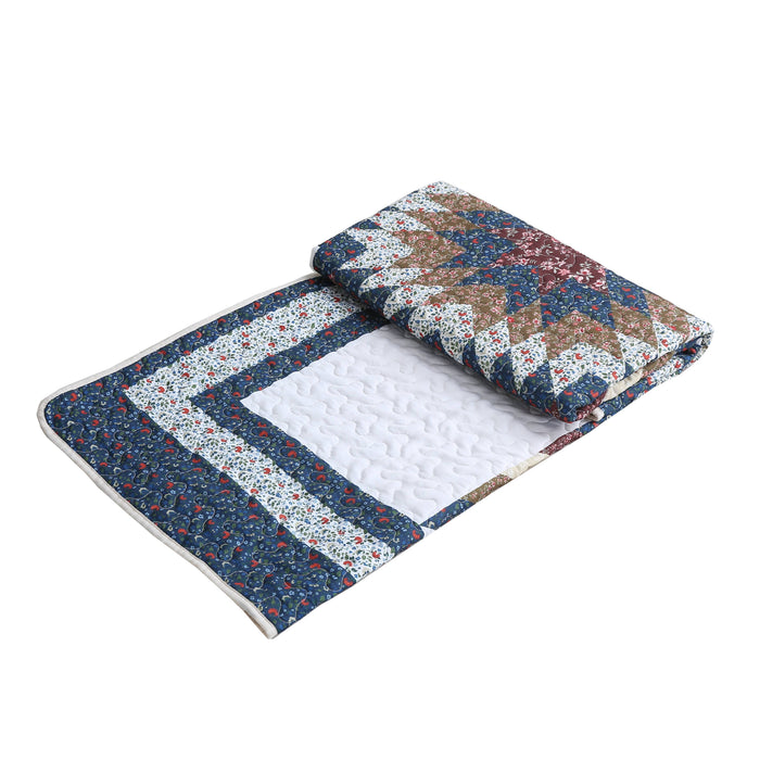 Virah Bella "Vibrant Echoes" Quilted 50x60 Throw Blanket