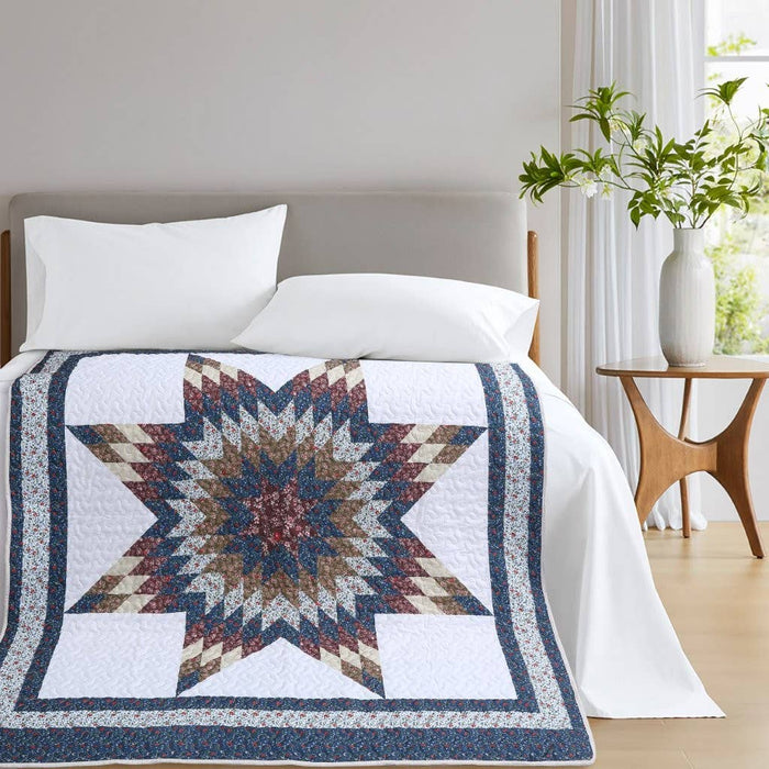 Virah Bella "Vibrant Echoes" Quilted 50x60 Throw Blanket