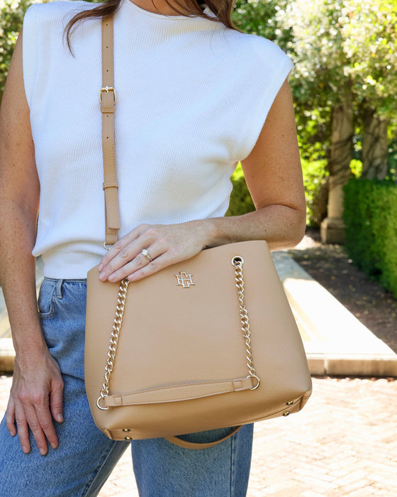 Blair Tote Tan Purse by Caroline Hill