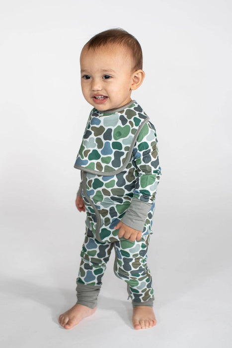 Pebble Camo - Baby Zip Convertible PJs