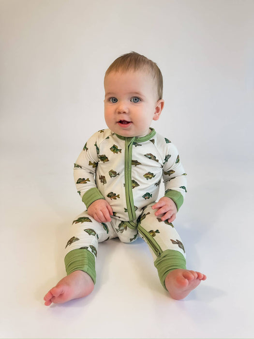 Lake Fish- Baby Convertible Zip PJs