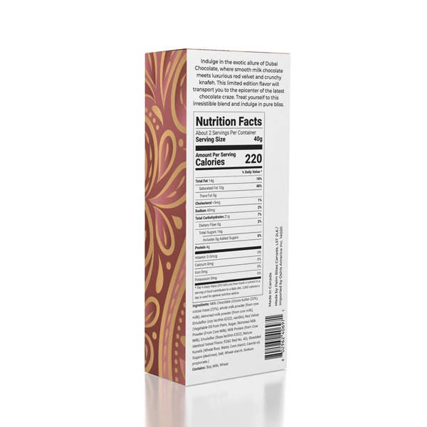 Dubai Chocolate Bar Red Velvet by Oasis Treasures