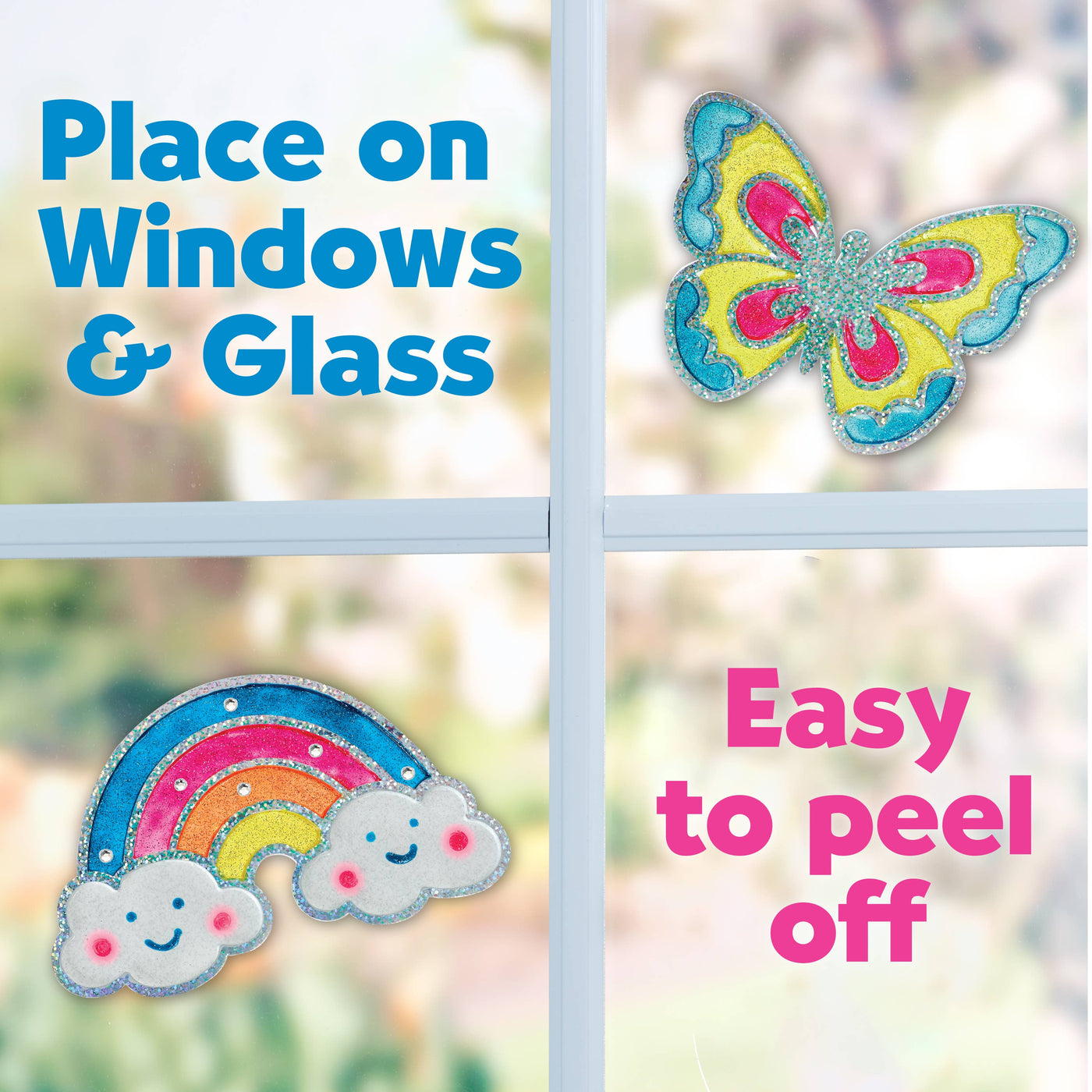 Easy Sparkle Window Art Mini Kit Craft Kit for Kids — Barlow Blue