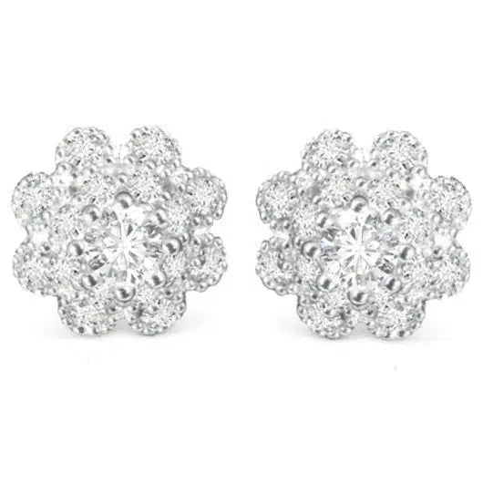 CZ Flower Stud – Silver