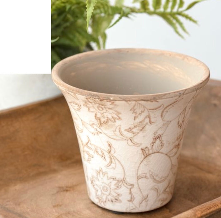 Beige Heirloom Planter 4.3"