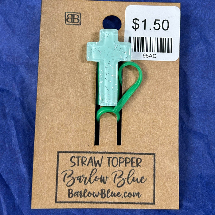 Cross Straw Toppers - 6 Colors!