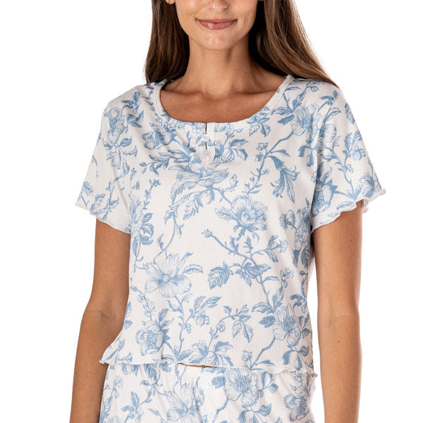 Hello Mello Spill The Tea Snooze Fest Ribbed Top