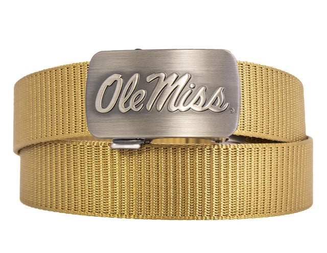 Ole Miss Gunmetal Clamp Cut-to-Size Belts- Available in 2 Colors!