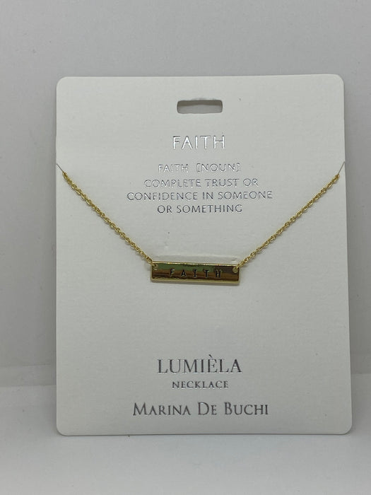 Gold Single Word Bar Necklaces