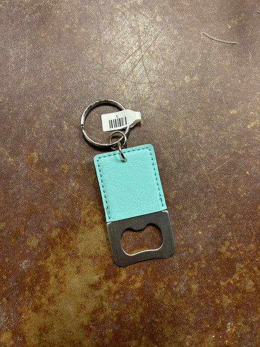 Personalized Leather Bottle Opener Keychain