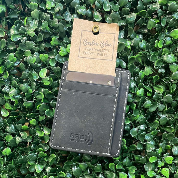Kent Card Holder.  Men’s Leather Wallet.- Personalization Included!
