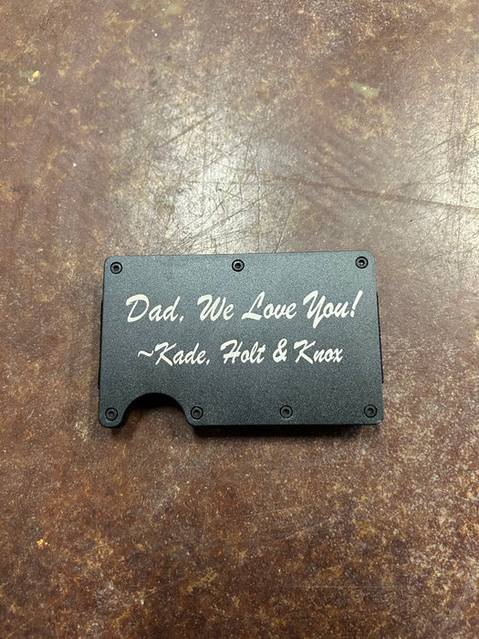 Men’s Personalized Metal Money Clip and Card Holder
