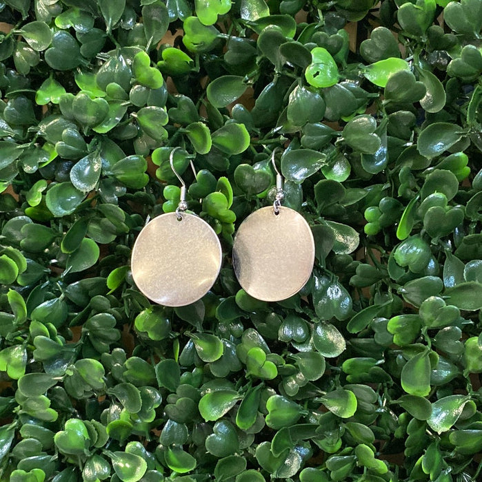 1" Wavy Metal Earrings with One Initial.  75% OFF!