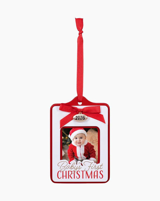 Baby's First Christmas 2026 Dated Photo Ornament (2.5x2.5)
