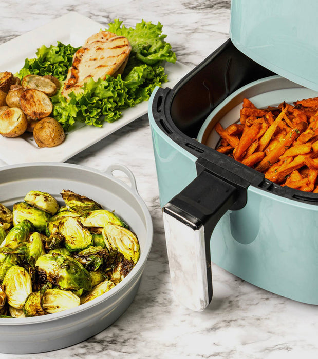 Collapsible Silicone Air Fryer Basket - 4 Colors & 2 Styles!