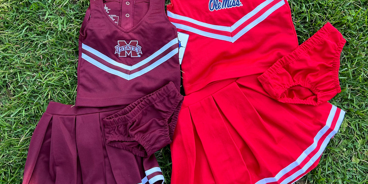 MSU or Ole Miss 3pc Cheer Suit (sizes 2T-8) — Barlow Blue