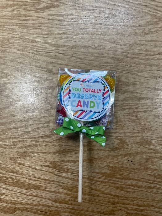 Lollipop with Assorted Wrapped Candies - 3 Colors!