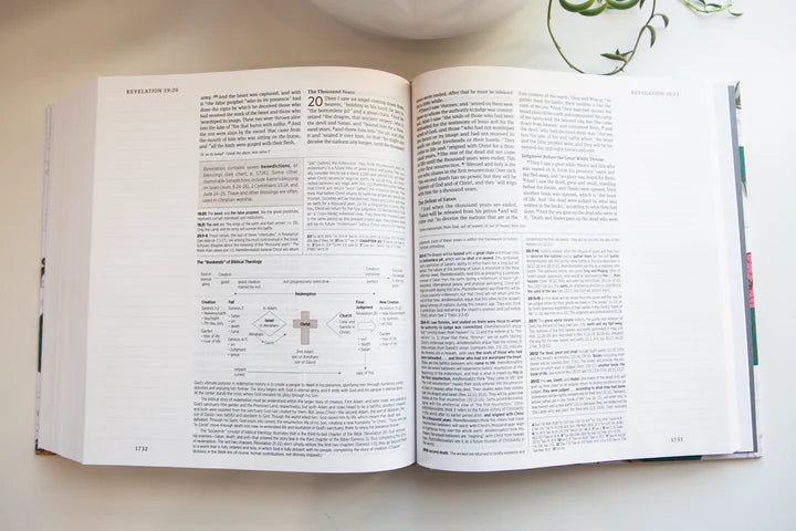 Church Floral ESV Journaling Study Bible- Cloth over Board