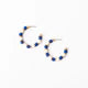 Blue, White, & Gold Beaded Cara Hoops- Perfect For Game Day To Show Your School Spirit!!