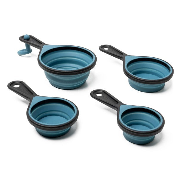 Krumbs Kitchen Silicone Collapsible Measuring Cups 4pcs Set- 3 Color Options