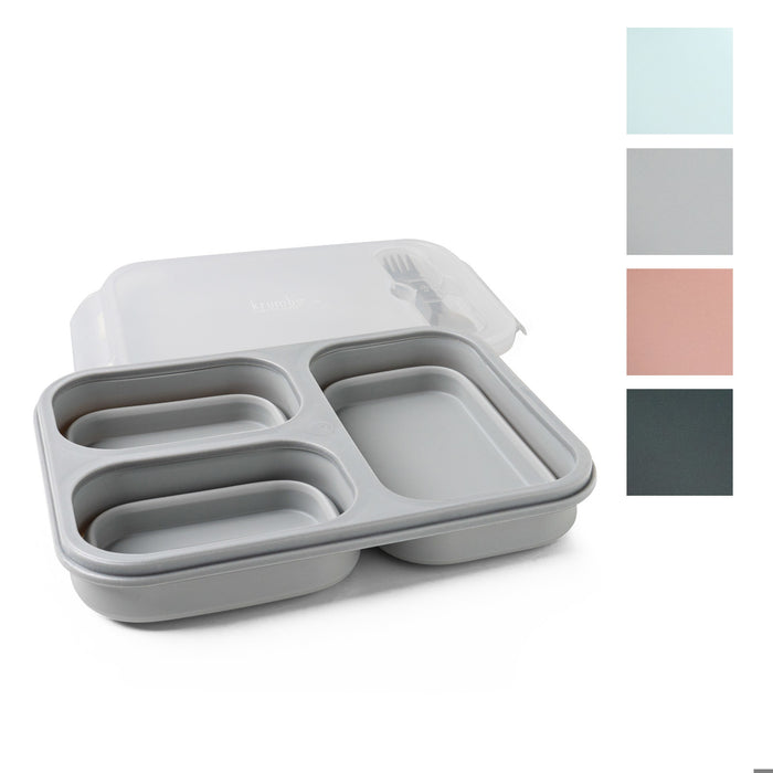 Krumbs Kitchen Collapsible Silicone Meal Prep Container & Utensil
