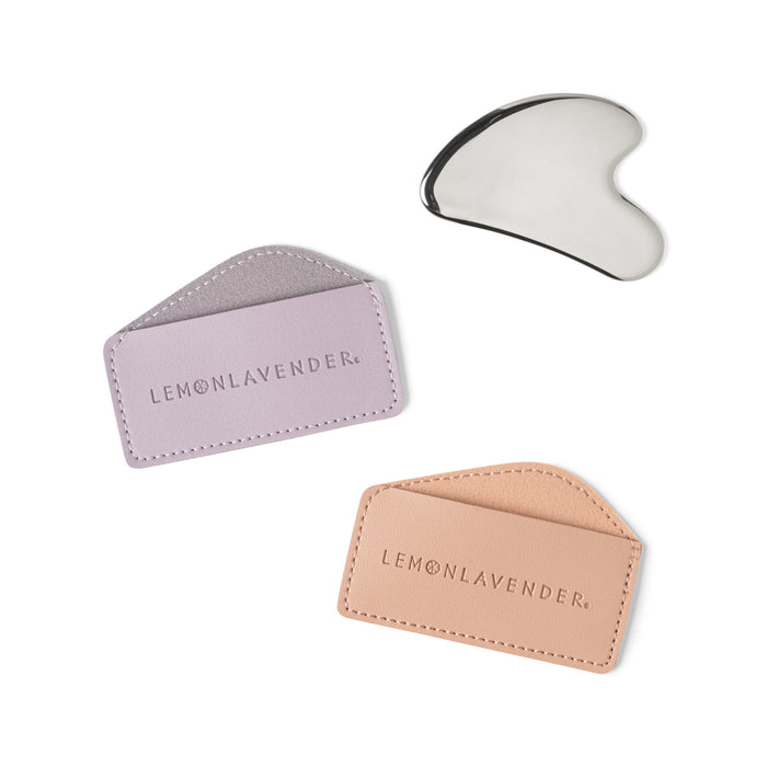 Lemon Lavender Oh My Gua Sha Stainless Steel Gua Sha with Case- Available in 2 Colors!