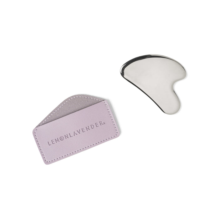 Lemon Lavender Oh My Gua Sha Stainless Steel Gua Sha with Case- Available in 2 Colors!