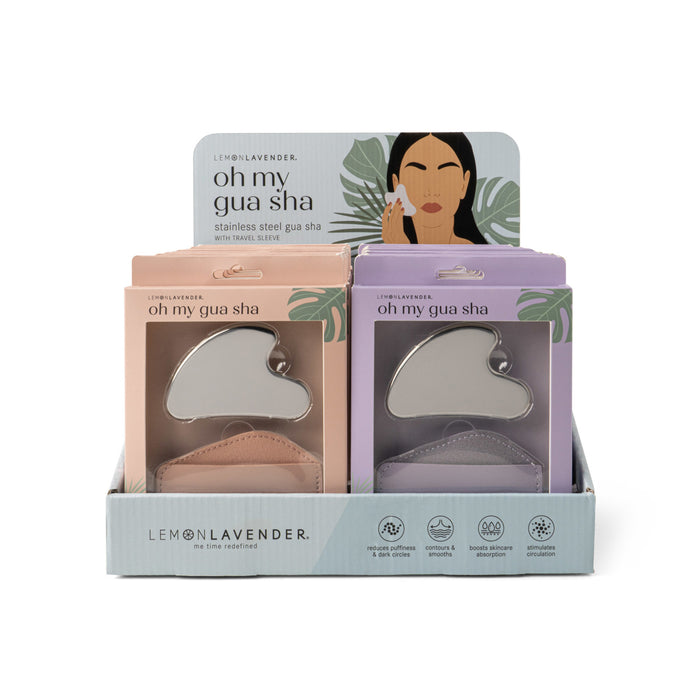 Lemon Lavender Oh My Gua Sha Stainless Steel Gua Sha with Case- Available in 2 Colors!