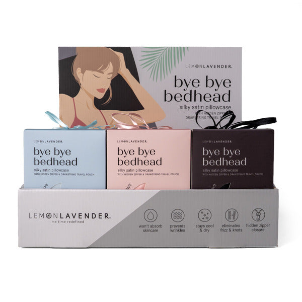 Lemon Lavender Bye Bye Bedhead Silky Satin Pillowcase- 3 Styles!