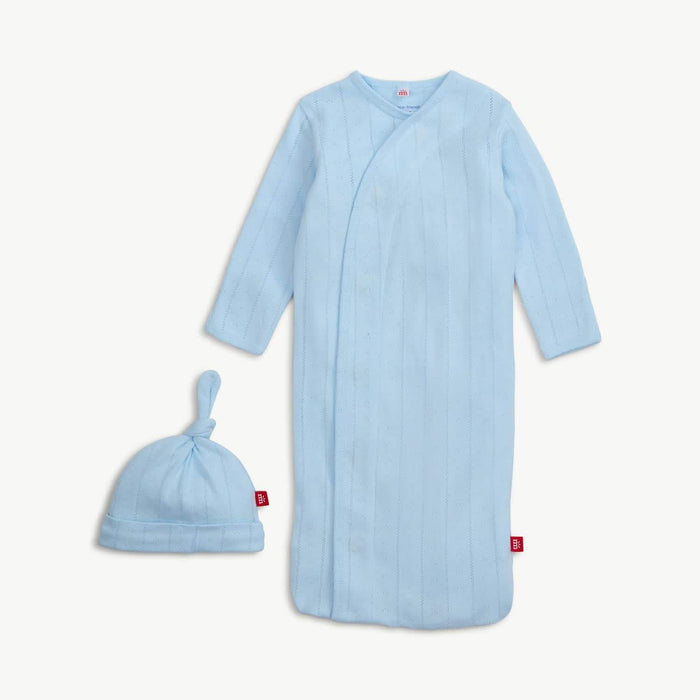 Love Lines Organic Cotton Magnetic Sleeper Gown & Hat Set, One size. Fits NB-3M - 3 STYLES!