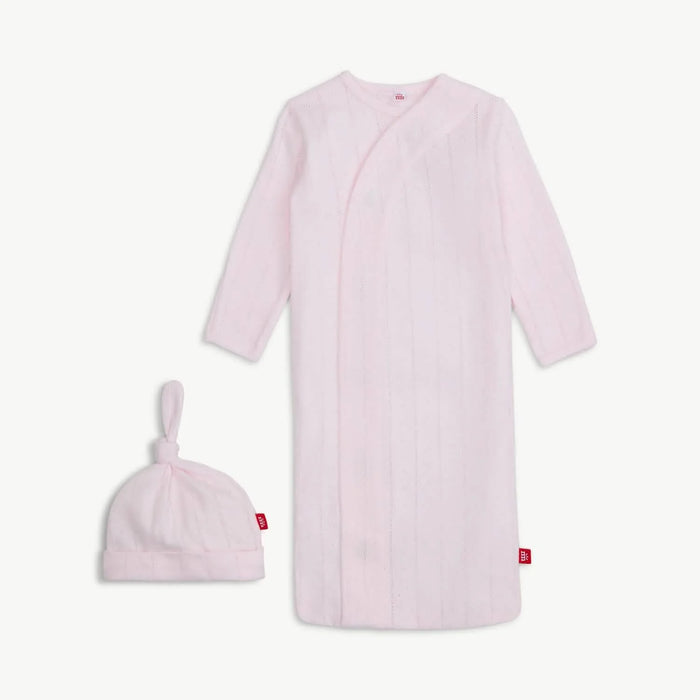 Love Lines Organic Cotton Magnetic Sleeper Gown & Hat Set, One size. Fits NB-3M - 3 STYLES!