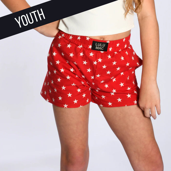 YOUTH Red Stars Lulu Mac Logo Shorts