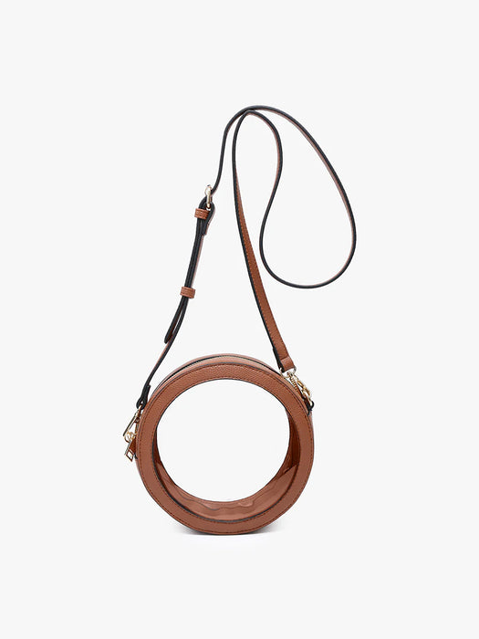 Lilibet Clear Crossbody Purse - Available in White & Brown.  Perfect for Stadiums & Game Day
