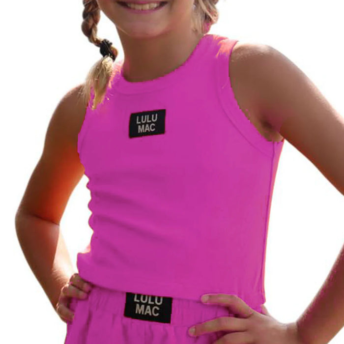 YOUTH Hot Pink Lulu Mac Logo Tank