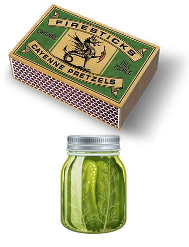 Dill Pickle Cayenne Pretzels