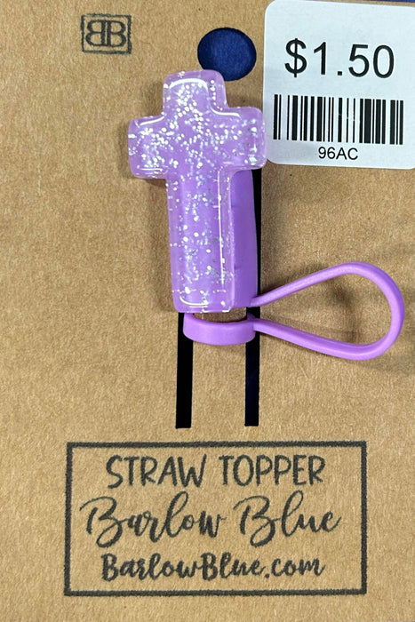 Cross Straw Toppers - 6 Colors!