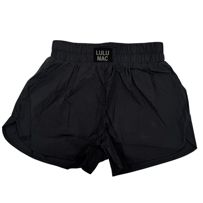 YOUTH Black Lulu Mac Logo Shorts