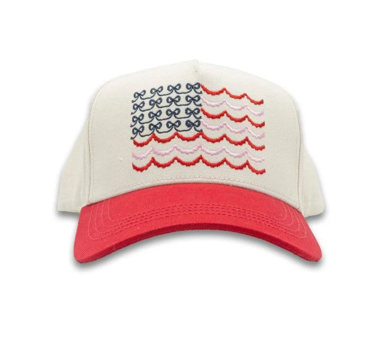American Flag Bow Trucker Hat by Simply Southern