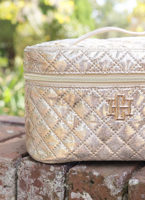 Hampton Train Case Champagne Pop by Caroline Hill