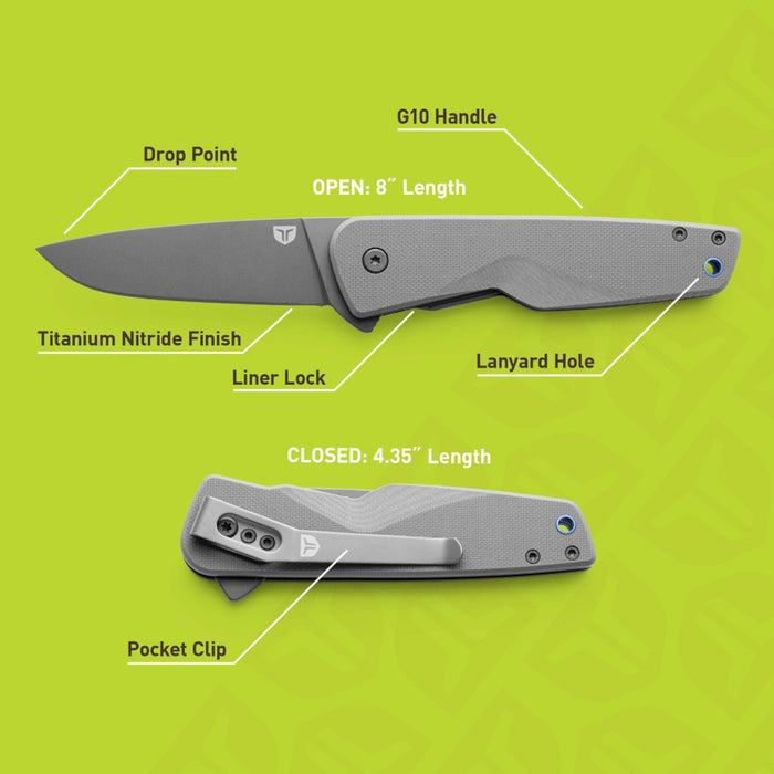True Utility Gray EDC Fast Flip Knife