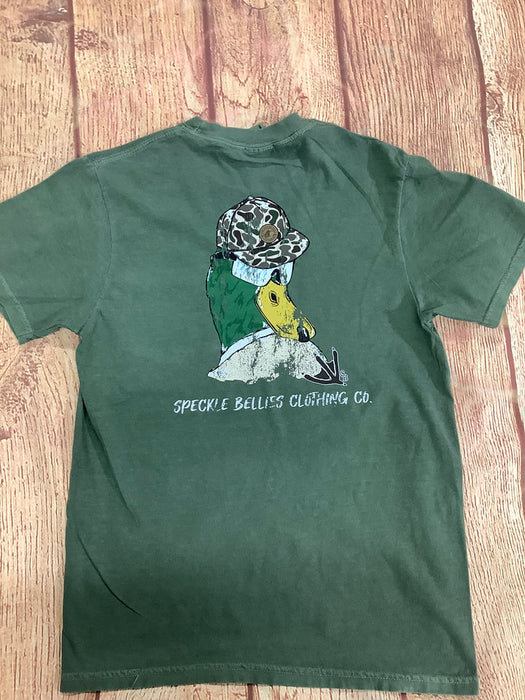 Ugly Duck Green Tee with Camo Hat- ADULT