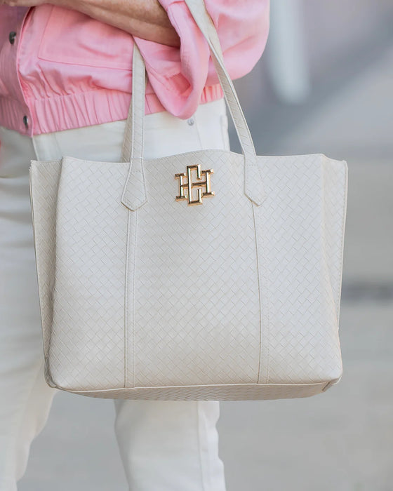 Heath Tote Bag Woven Almond by Caroline Hill