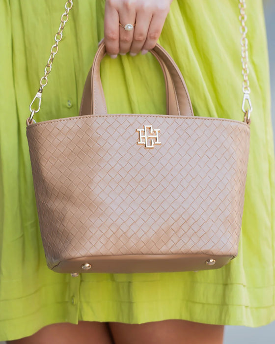Maren Mini Tote Woven Tan by Caroline Hill