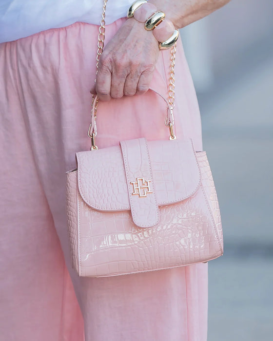 Tucker Handbag Blush Patent EC by Caroline Hill
