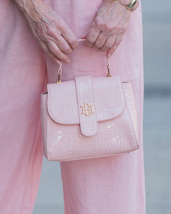 Tucker Handbag Blush Patent EC by Caroline Hill
