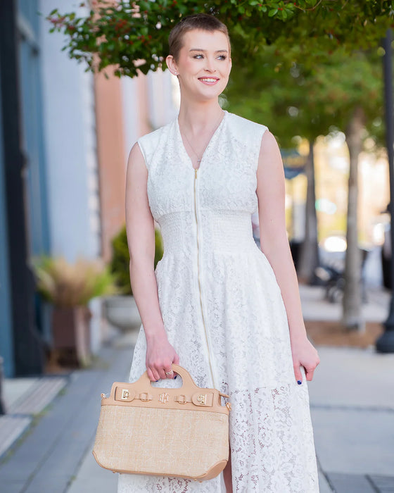 Savannah Handbag Natural Lattice by Caroline Hill